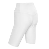 Women's shorts Biker white with brown logo