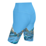 Women's shorts Biker Mountains light blue