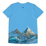 Men's sports t-shirt Mountains light blue