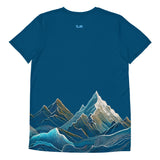 Men's sports t-shirt Mountains, dark blue