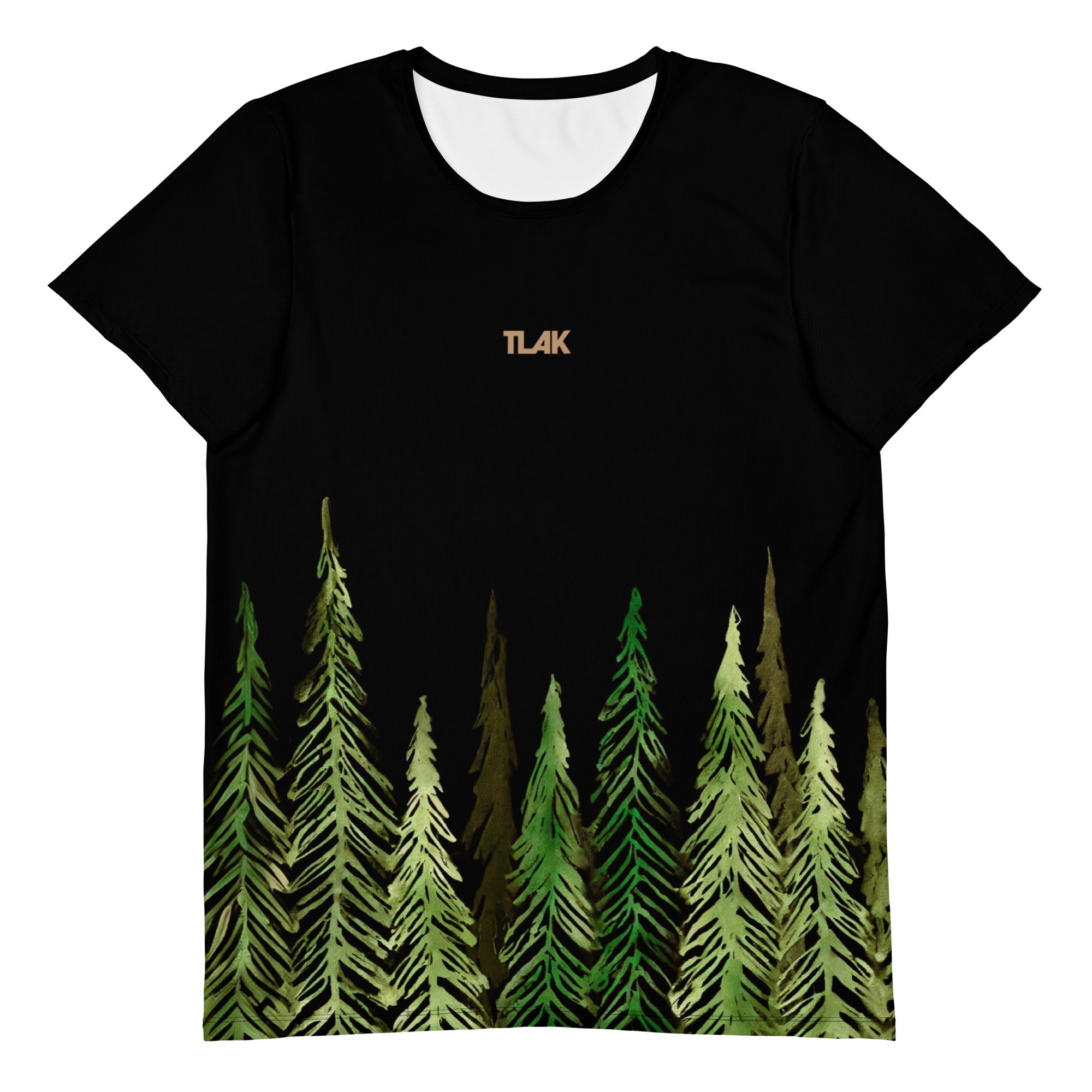 Men's sports T-shirt Forest black