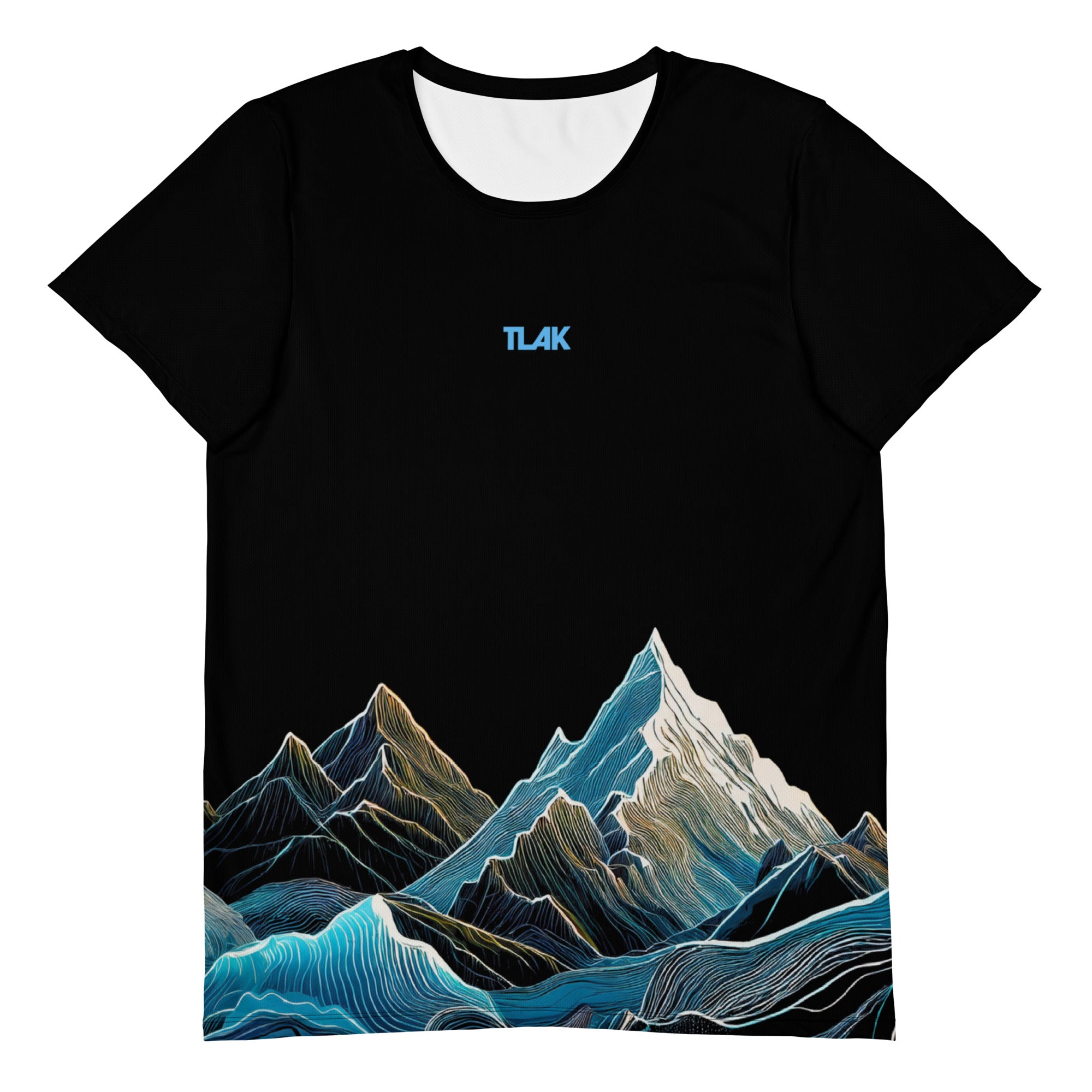 Men's sports t-shirt Mountains black