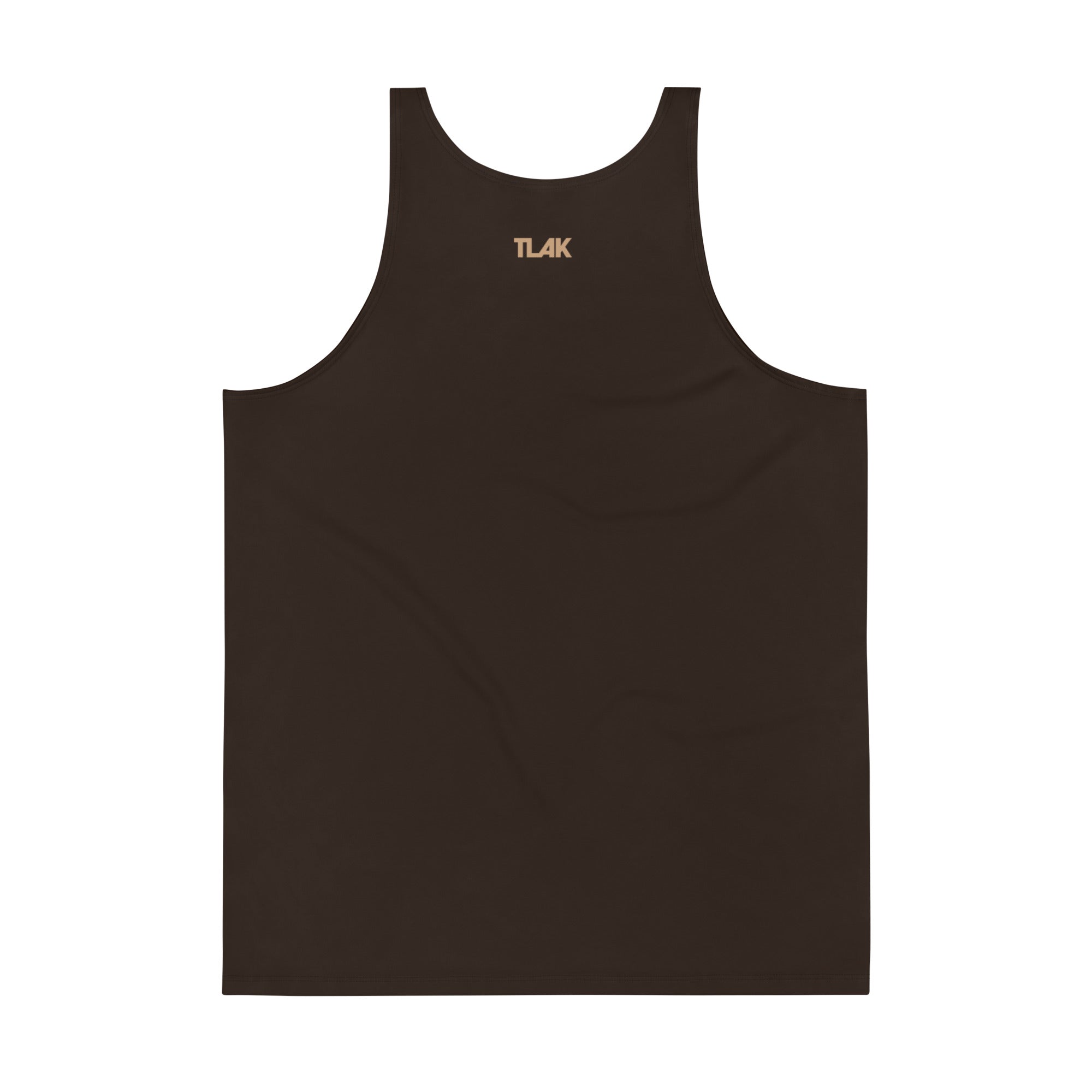 Men's dark brown sports tank top