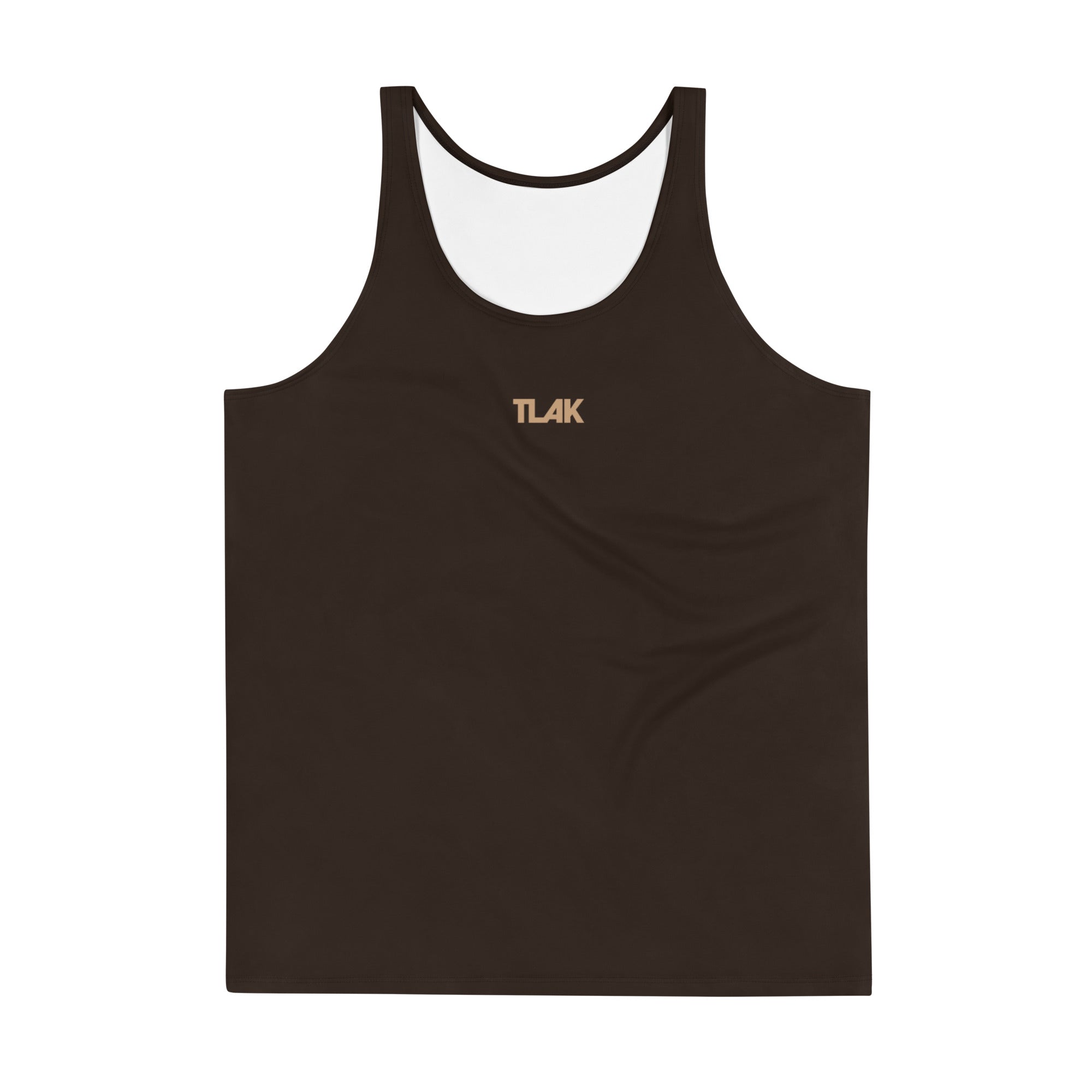 Men's dark brown sports tank top