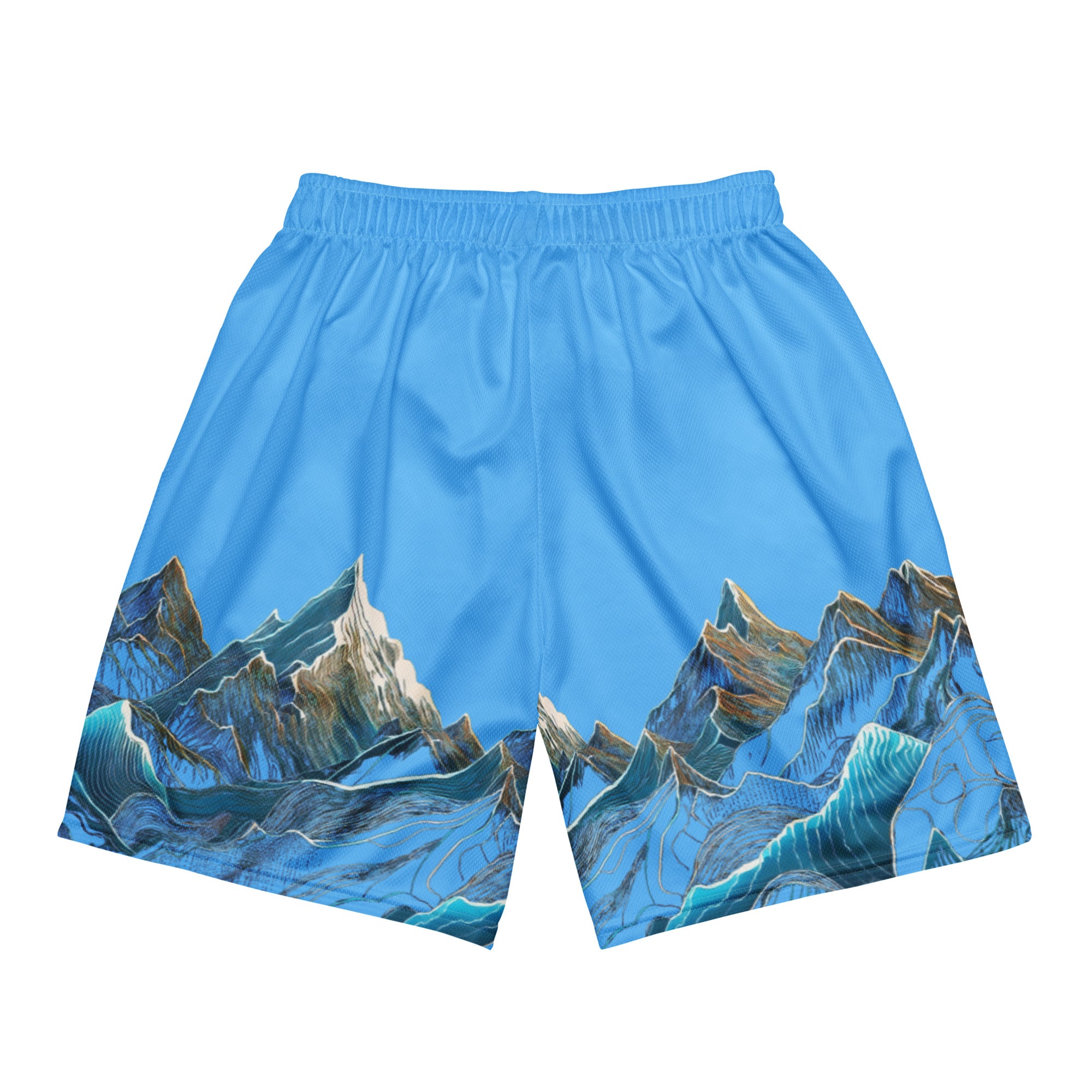 Sports shorts Mountains blue lights