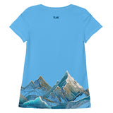 Women's sports t-shirt Mountains light blue