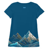 Women's sports t-shirt Mountains dark blue