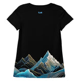 Women's sports t-shirt Mountains black