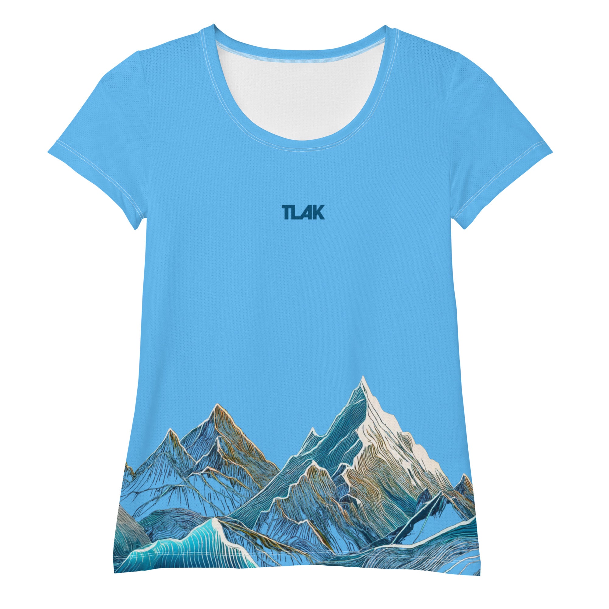 Women's sports t-shirt Mountains light blue