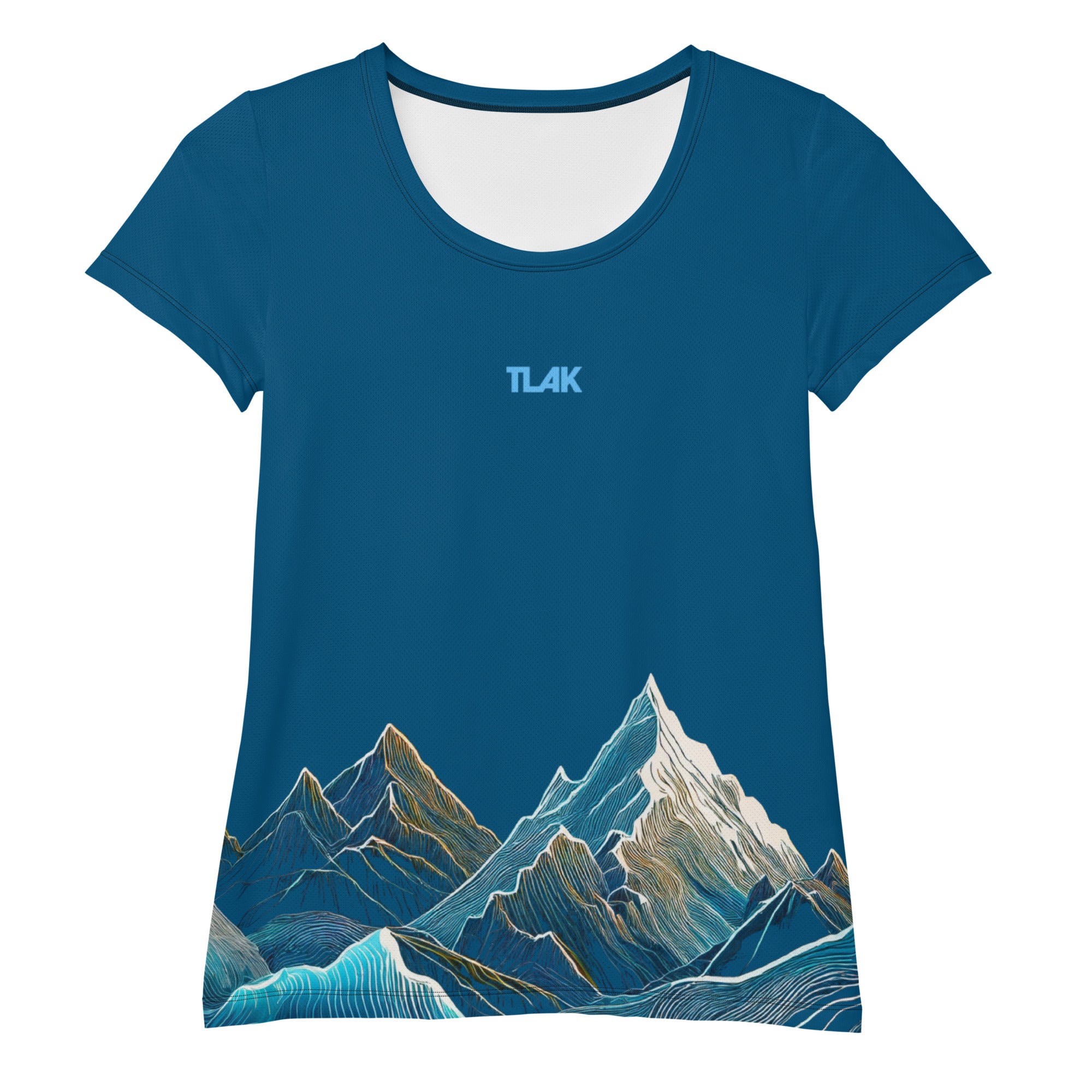 Women's sports t-shirt Mountains dark blue