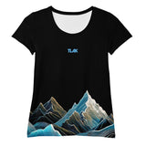 Women's sports t-shirt Mountains black