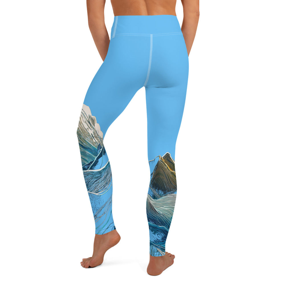 Leggings Mountains blue lights