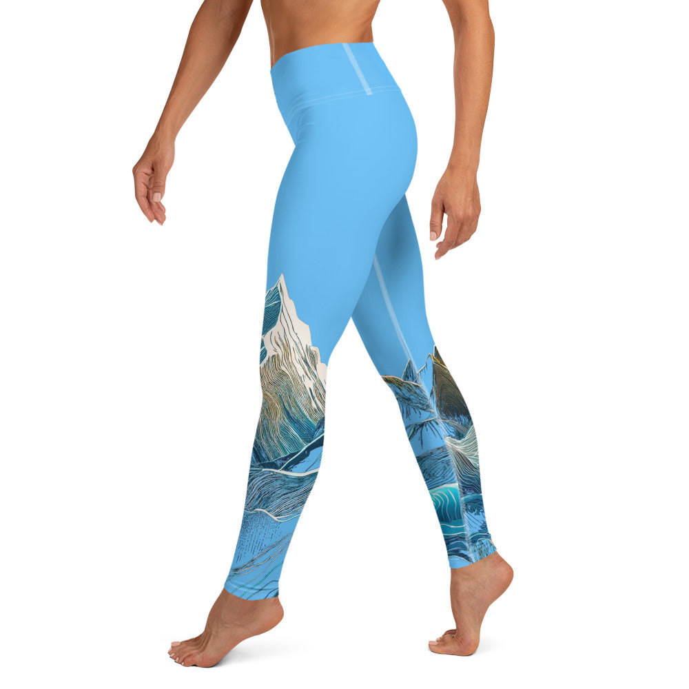 Leggings Mountains blue lights