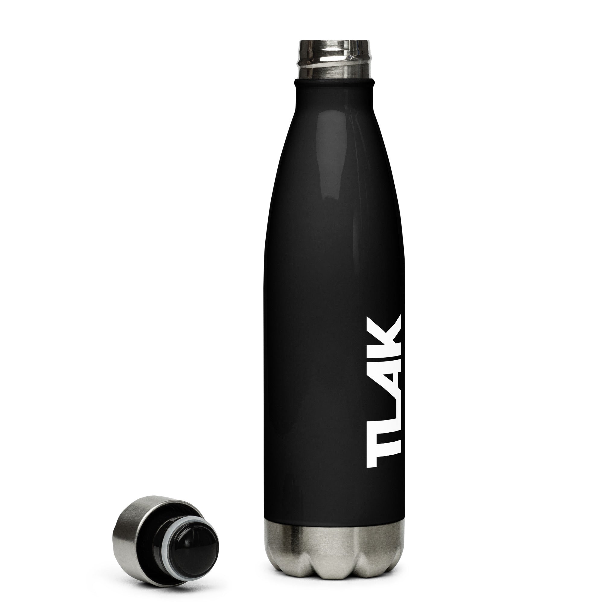 Stainless steel thermo bottle black