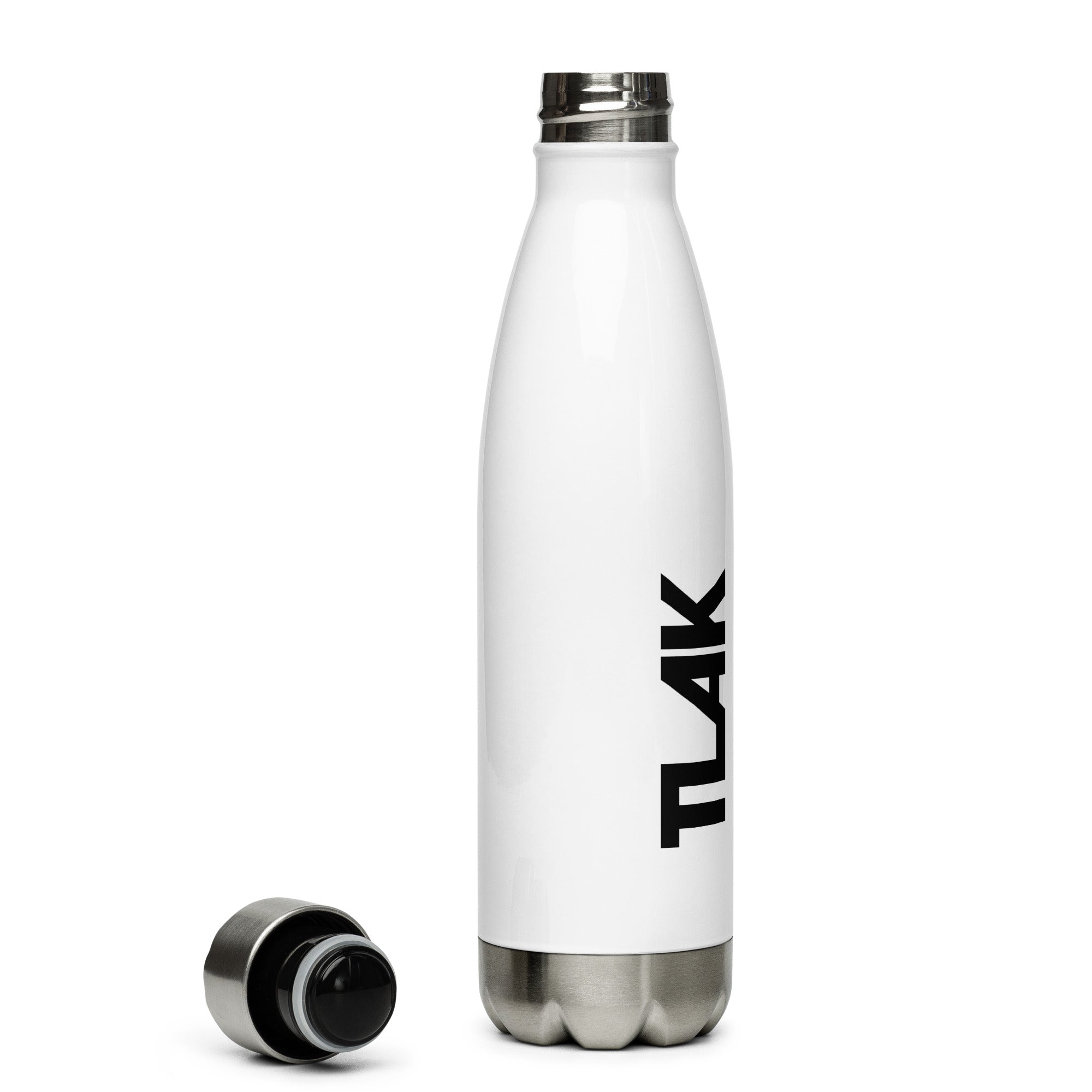 Stainless steel thermo bottle white