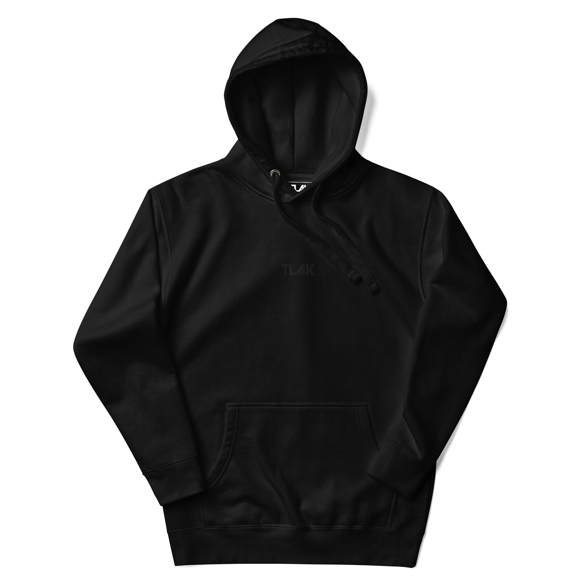 Hoodie with embroidered black logo