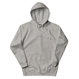 Hoodie with embroidered gray logo