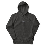 Hoodie with embroidered gray logo