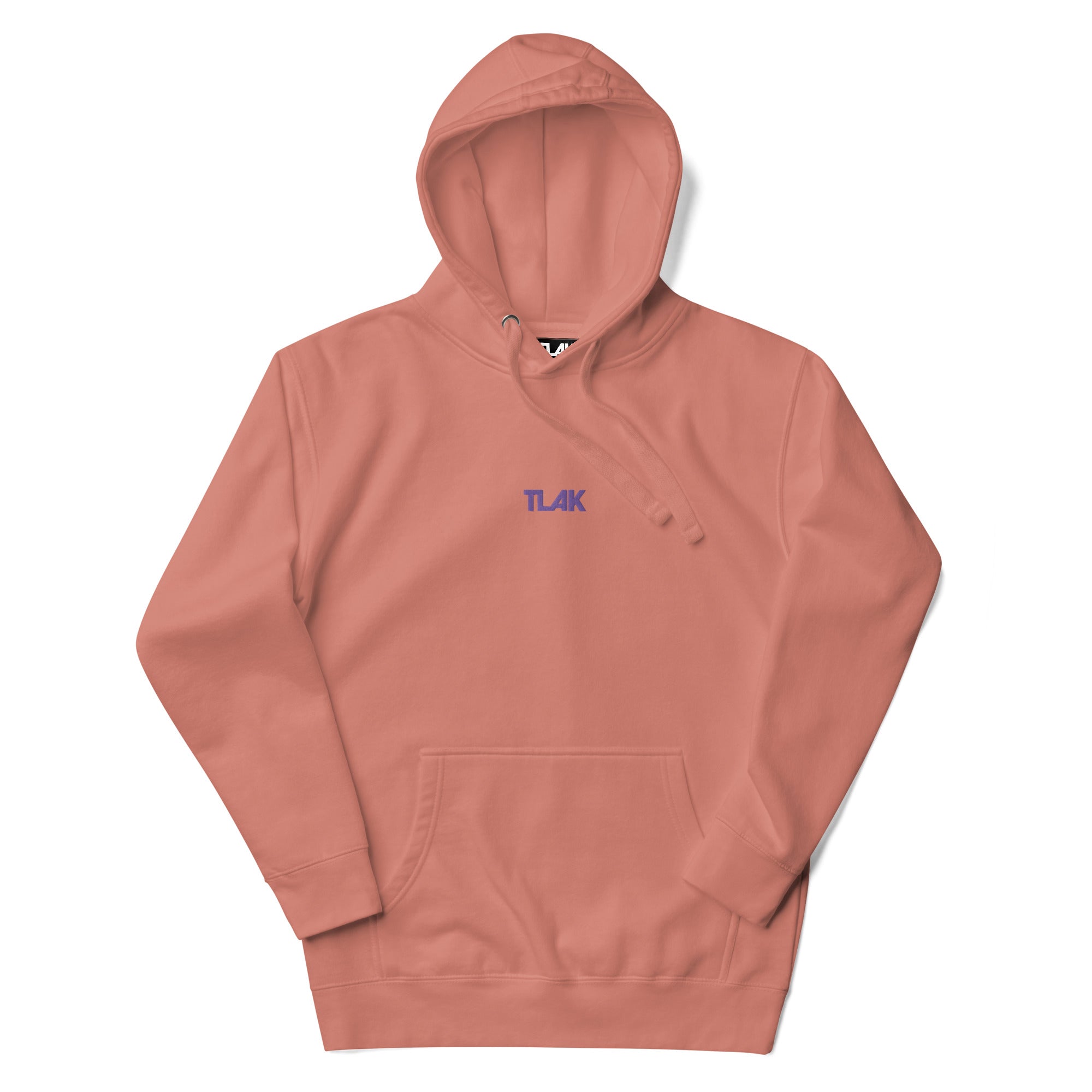 Hoodie with embroidered purple logo