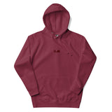 Hoodie with embroidered maroon logo