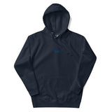 Hoodie with embroidered navy logo