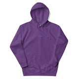 Hoodie with embroidered purple logo